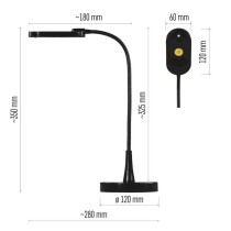 EMOS LED asztali lámpa black & home, fekete