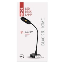 EMOS LED asztali lámpa black & home, fekete