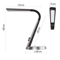 LED galda lampa JAMES, melna