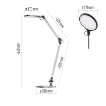 LED stolní lampa KAREN, šedá