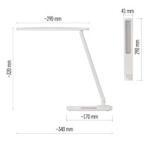 LED stolní lampa CARSON, bílá