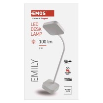 LED stolní lampa EMILY, nabíjecí, bílá