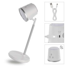 LED Schreibtischlampe ABBIE, wiederaufladbar, weiss