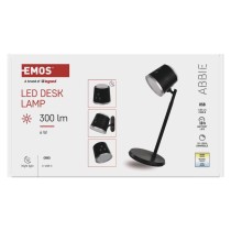 LED Schreibtischlampe ABBIE wiederaufladbar, schwarz