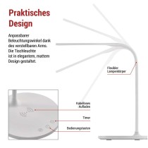 LED Schreibtischlampe OSCAR, weiss