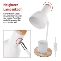 Schreibtischlampe POPPY, weiss
