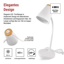 LED Schreibtischlampe TARA, weiss