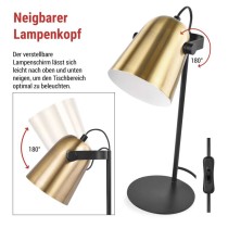 Schreibtischlampe NINA, goldene