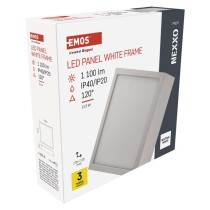 Panel LED natynkowy NEXXO, kwadrat, bialy, 12,5W,Neutralna biel