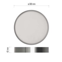 LED svítidlo NEXXO broušený nikl, 30 cm, 28,5 W, teplá/neutrální bílá