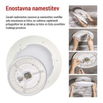LED stropno svetilo REMI, okroglo, 45W, zatemnilno, nastavljiva CCT