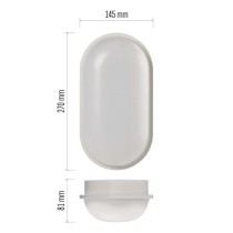 LED prisadené svietidlo QARI, oválné biele 20W neutrálna b., IP65