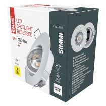 LED bodové svietidlo SIMMI biele, kruh 5W neutrálna b.