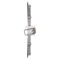 LED panel, vgradni, okrogel, srebrn, 12,5W, nevtralno bela
