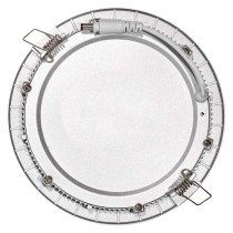 LED panel, vgradni, okrogel, srebrn, 12,5W, nevtralno bela