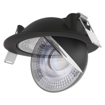 LED reflektor GERI črne barve, okrogel, 6,5W CCT