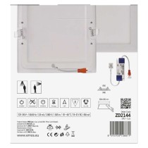 LED vstavané svietidlo NEXXO, štvorec, biely, 18W, teplá biela