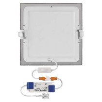 LED panel NEXXO, vgradni,  kvadratni, srebrn, 18W, nastavljiva CCT