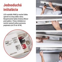 LED lineárne svietidlo PANO 50W, neutrálna biela