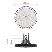 LED priemyselné závesné svietidlo HIGHBAY ASTER 60° 200W