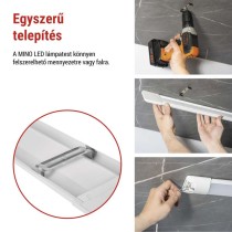 LED lineáris lámpatest MINO 50W, semleges fehér