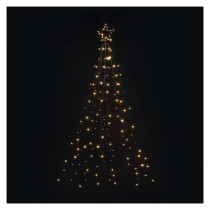 LED karácsonyfa, fém, 180 cm, kültéri és beltéri, meleg fehér, időzítő