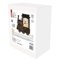 LED Weihnachts-Lokomotive 17x16 cm, 3x AA, Innen, warmweiss, Timer