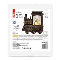 LED Weihnachts-Lokomotive 17x16 cm, 3x AA, Innen, warmweiss, Timer