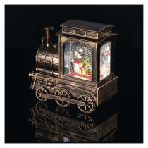 LED Weihnachts-Lokomotive 17x16 cm, 3x AA, Innen, warmweiss, Timer