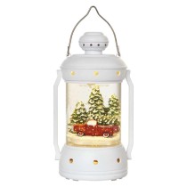 LED Weihnachtslaterne, 19,5 cm, 3x AA, Innen, warmweiss, Timer
