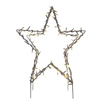 Dekoracja ogrodowa - 90 LED gwiazda metalowa 56 cm, ciepła biel, IP44
