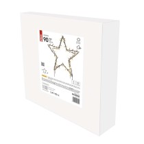 Dekoracja ogrodowa - 90 LED gwiazda metalowa 56 cm, ciepła biel, IP44