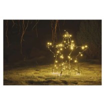 Dekoracja ogrodowa - 90 LED gwiazda metalowa 56 cm, ciepła biel, IP44