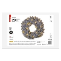 LED dekorácia – adventný veniec, 40 cm, 2x AA, vnútorný, teplá biela, časovač