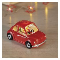 LED-dekoratsioon – auto jõulumehega, 10 cm, 3x AA, tuppa, soe valge, ajasti