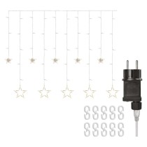 Dekoracje - 115 LED sople gwiazdki 185x105 cm ciepła biel, IP44