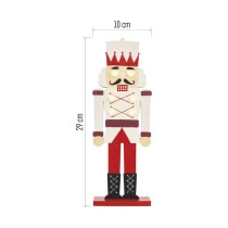 LED dřevěný louskáček, 29 cm, 1× CR2032, vnitřní, teplá bílá