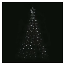 LED vianočný strom kovový, 180 cm, vonkajší aj vnútorný, studená biela, časovač