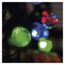 LED světelný řetěz – 10x párty žárovky, 5 m, venkovní i vnitřní, multicolor