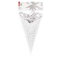 Dekoracje- gwiazda papierowa, srebrna, 60 cm, na żarówkę E14, IP20