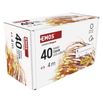 LED Weihnachtliche Nano-Kette kupferfarben, 4 m, Außen und Innen, warm-weiß, Timer