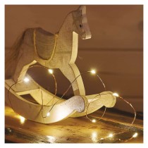 LED Weihnachtliche Nano-Kette, 1,9 m, 2x AA, Innen, warm-weiß, Timer