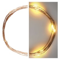 LED Weihnachtliche Nano-Kette, 1,9 m, 2x AA, Innen, warm-weiß, Timer