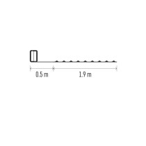 Dekoracje - 20 LED nano łezki 1,9m 2x AA zimna biel, srebrny przewód, IP20 timer