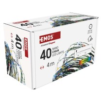 Dekoracje - 40 LED nano łezki 4m multikolor, zielony przewód, IP44 timer