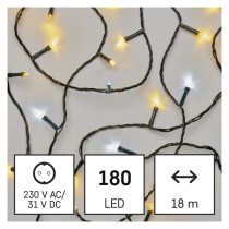 Lampki choinkowe Classic 180 LED 18m ciepła + zimna biel, zielony przewód, IP44, timer