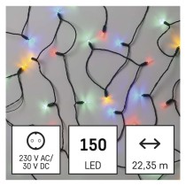 Lampki choinkowe LED Classic Chain, tradycyjne, 150 LED 22,35m, multikolor, zielony, IP44