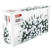 Lampki choinkowe 300 LED cherry 30m , zimna biel, zielony przewód, IP44, 8 programów, time