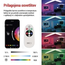 GoSmart LED trak WiFi 2m, 11W, 750lm, RGB/CCT