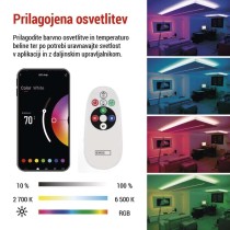 GoSmart LED trak WiFi 5m, 22W, 1400lm, RGB/CCT